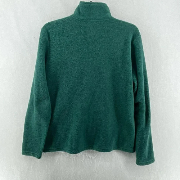 Disney Tinkerbell Pullover Fleece Sweatshirt Womens Sz S Green 1/4 Zip Mock Neck - Picture 2 of 11